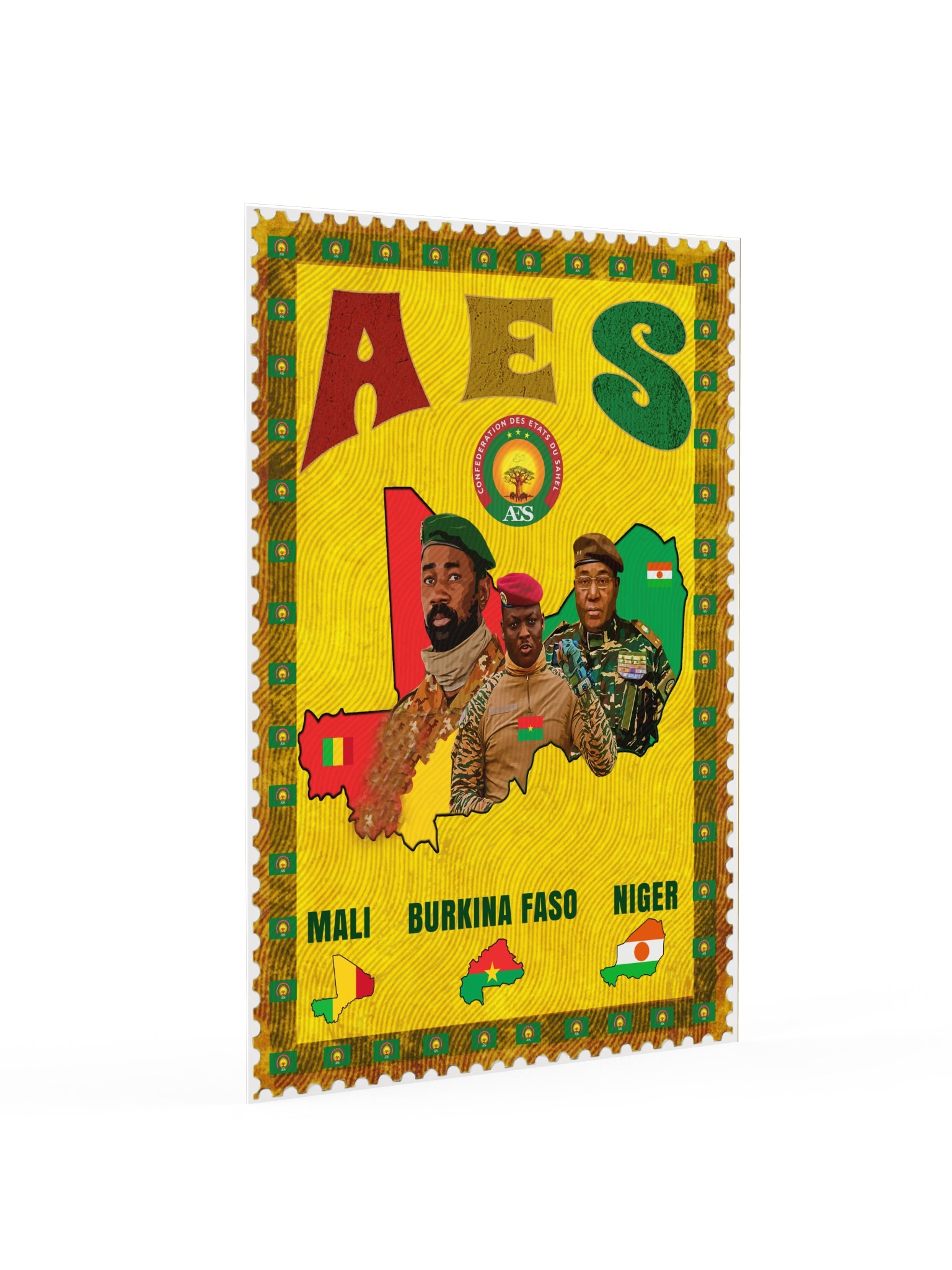 AES Sahel Confederation Poster | Mali, Burkina Faso, Niger product image (3)