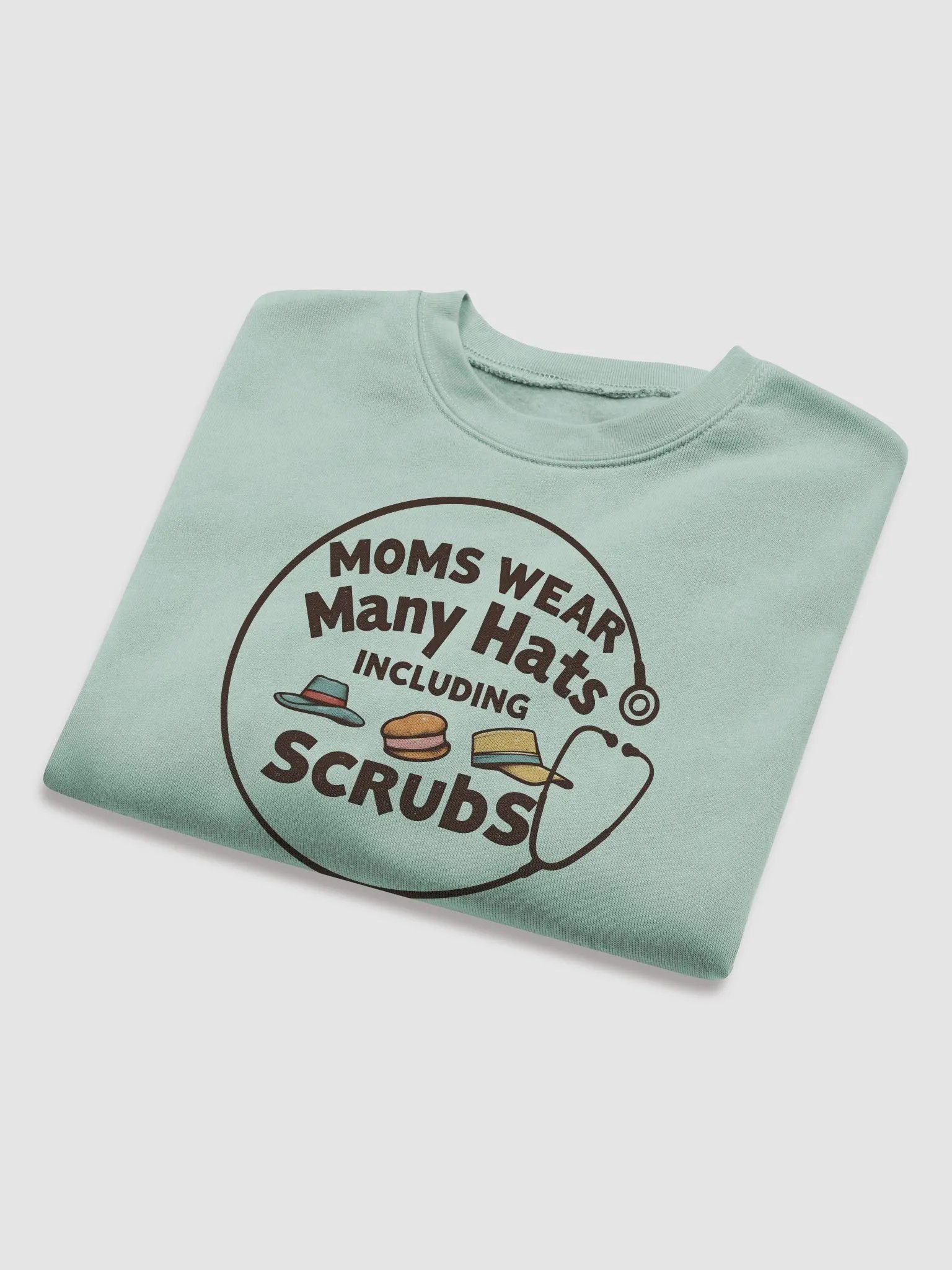 circular stethoscope, Moms Wear Many Hats Crop Sweatshirt product image (15)