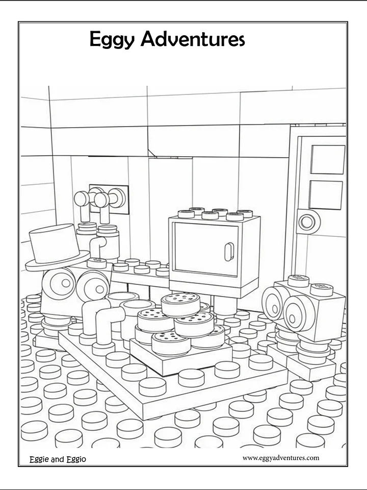 Eggy Adventures FREE colouring page download (1 page) product image (1)