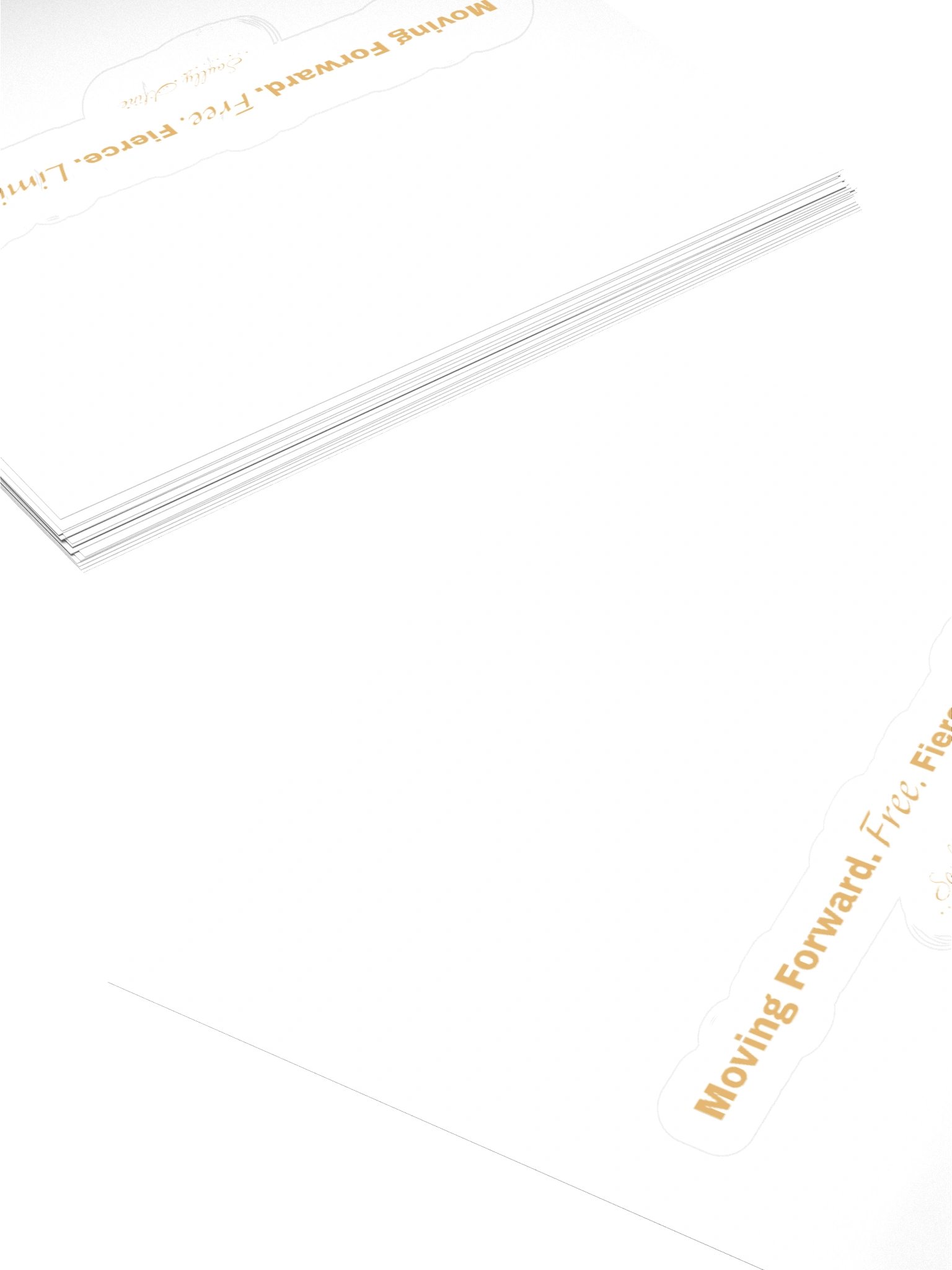 Soully Mine- GOLD PRINT Moving Forward. Free. Fierce. Limitless Sticker product image (16)