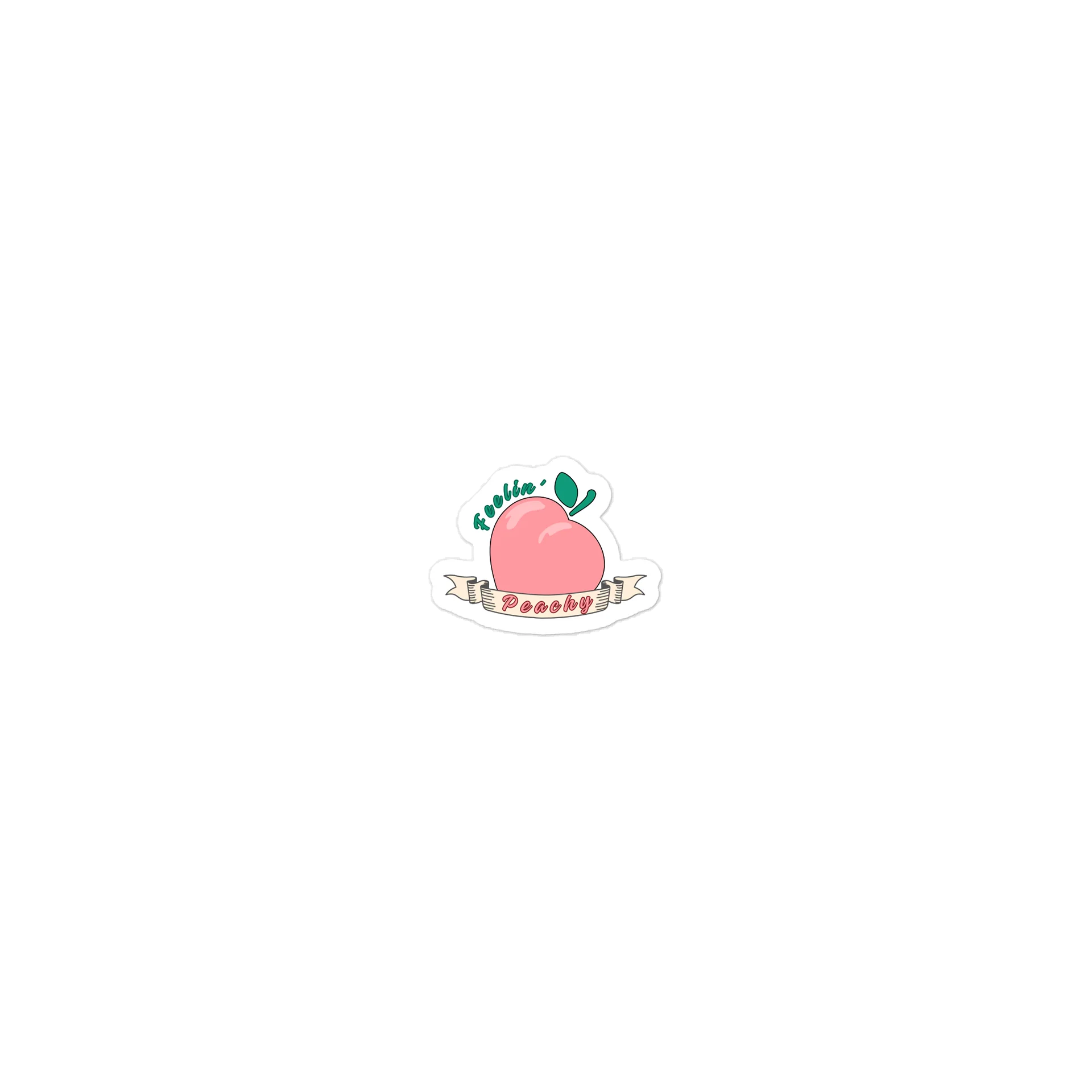 "Feelin' Peachy" Die-Cut Sticker product image (1)