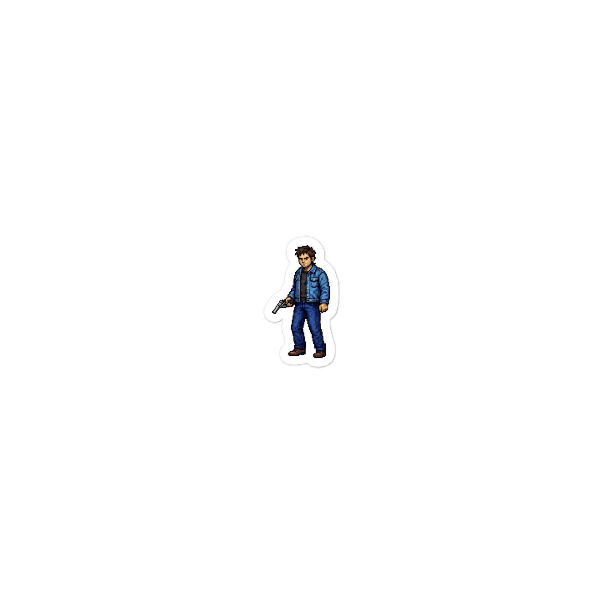 Eddie Dean (The Dark Tower Ka-Tet) Retro Pixel Art Laptop Sticker product image (1)