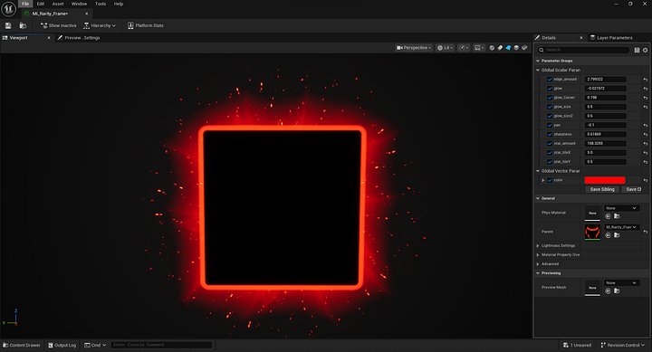 UE5.6 Rarity Frame Material product image (1)