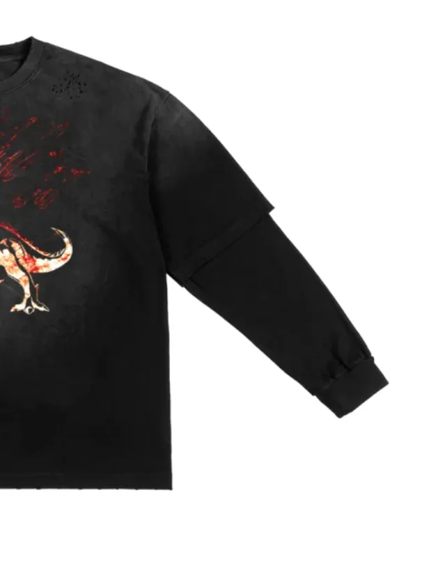 Sunfade Hand-Frayed Faux Two-Piece T-Shirt product image (2)