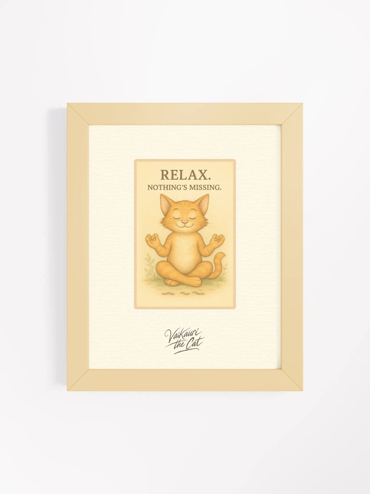 Vaikauri the Cat - Meditative Bliss Framed Artprint product image (7)