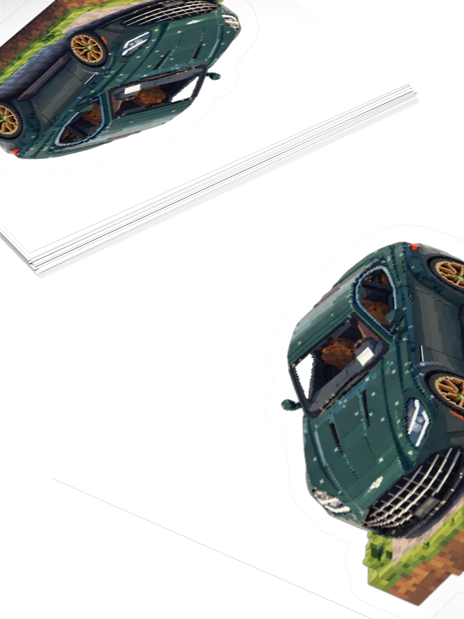 Green Aston Martin Vantage Sticker (Pixel, Retro, Minecraft) product image (12)