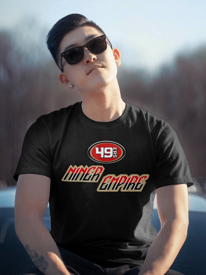 49ers Black Tshirt (Red oval NINER EMPIRE) product image (1)