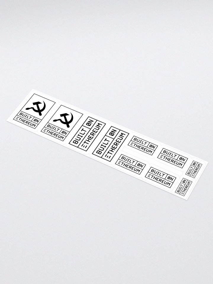 Built on Ethereum sticker set by vectorized product image (1)