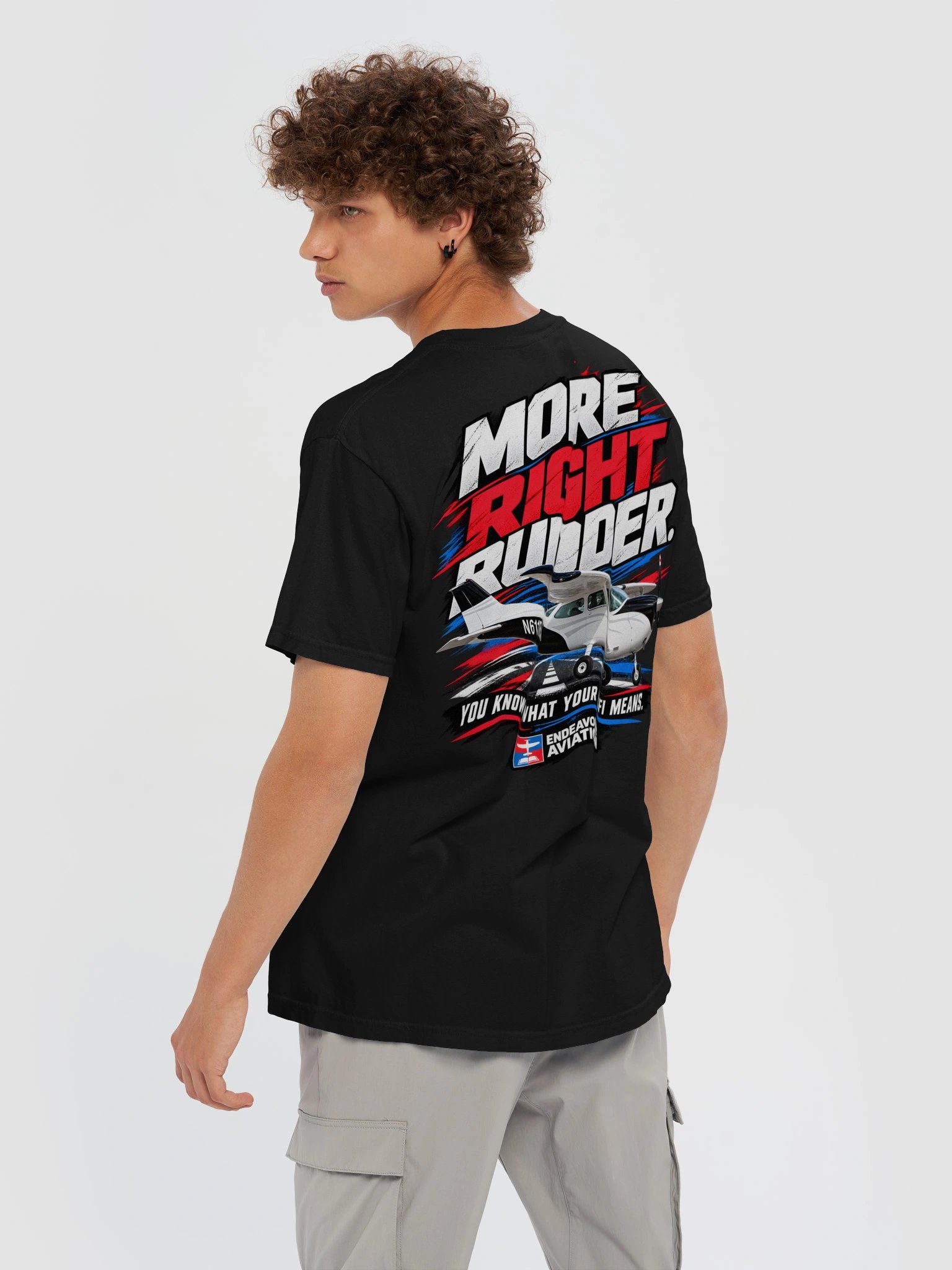 More Right Rudder. | Endeavour Aviation Premium Tee product image (1)