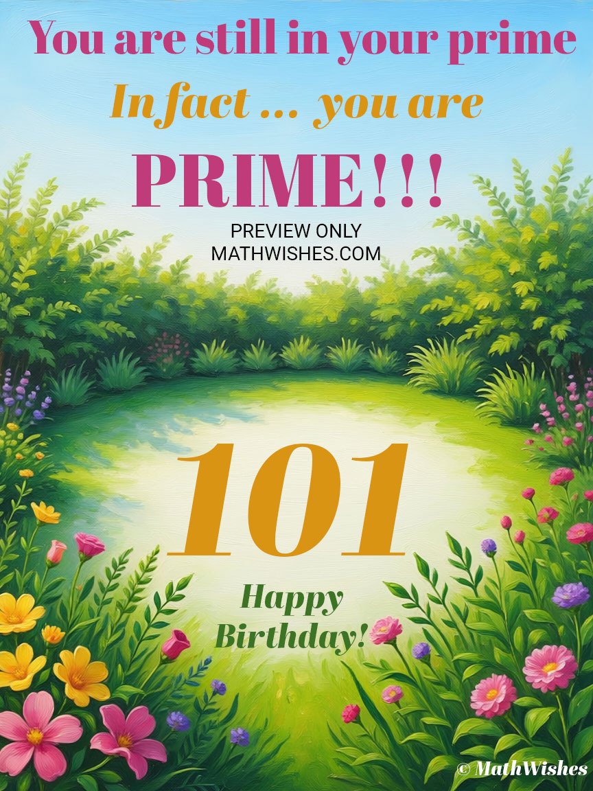 101st Birthday Card - Prime Birthday product image (1)