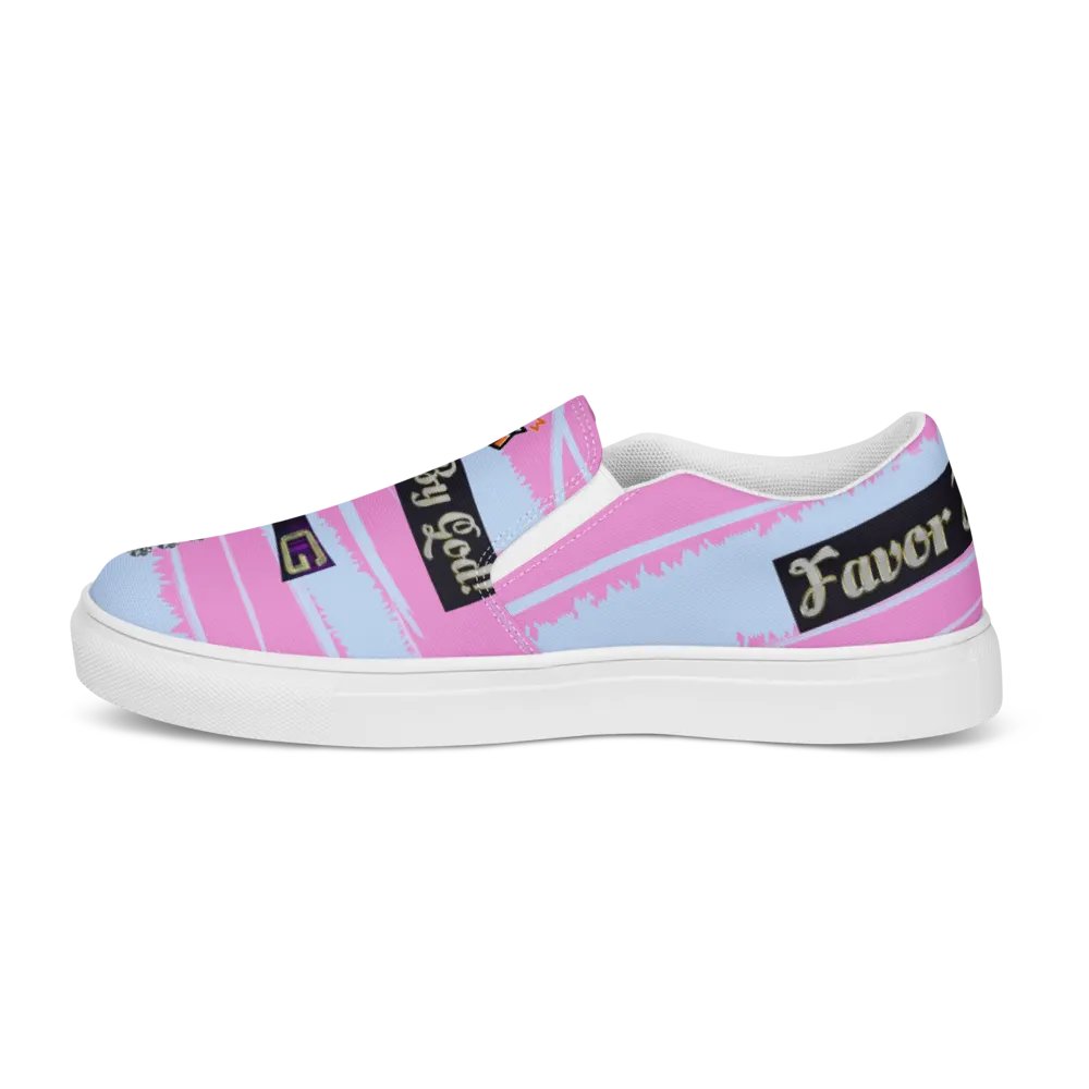 BBG Pink and Light Blue Women's Slip On product image (4)