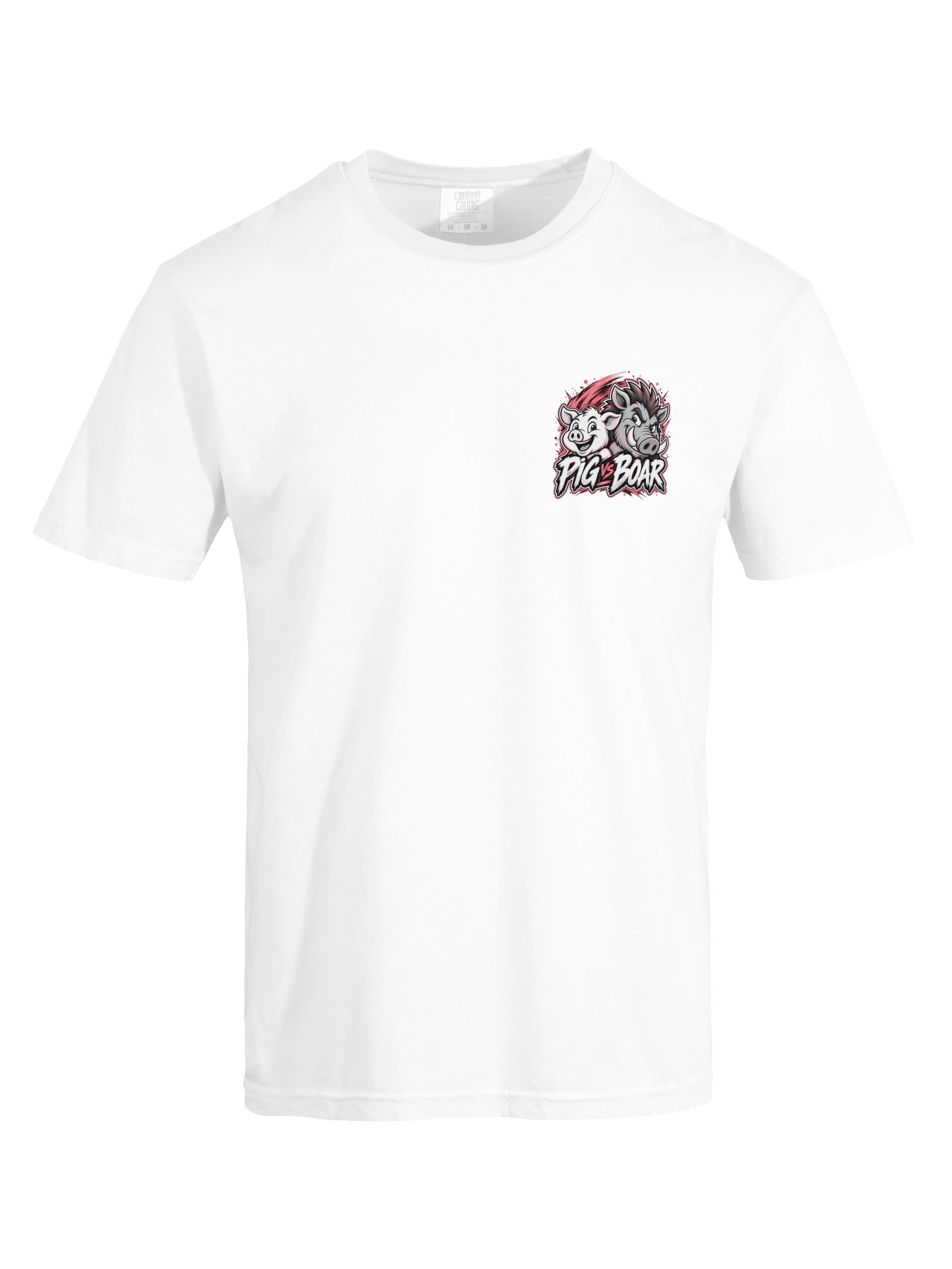 Pig vs Boar Showdown Adult Tee - Pink product image (9)