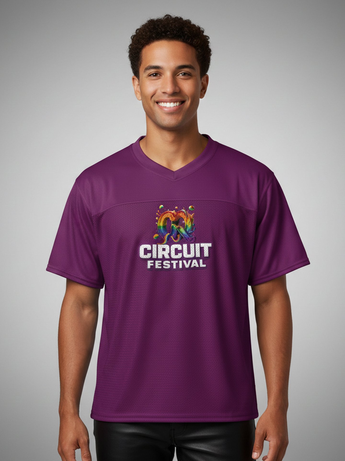 CQ CIRCUIT FESTIVAL PERFORMANCE MESH TEE — PURPLE EDITION product image (1)