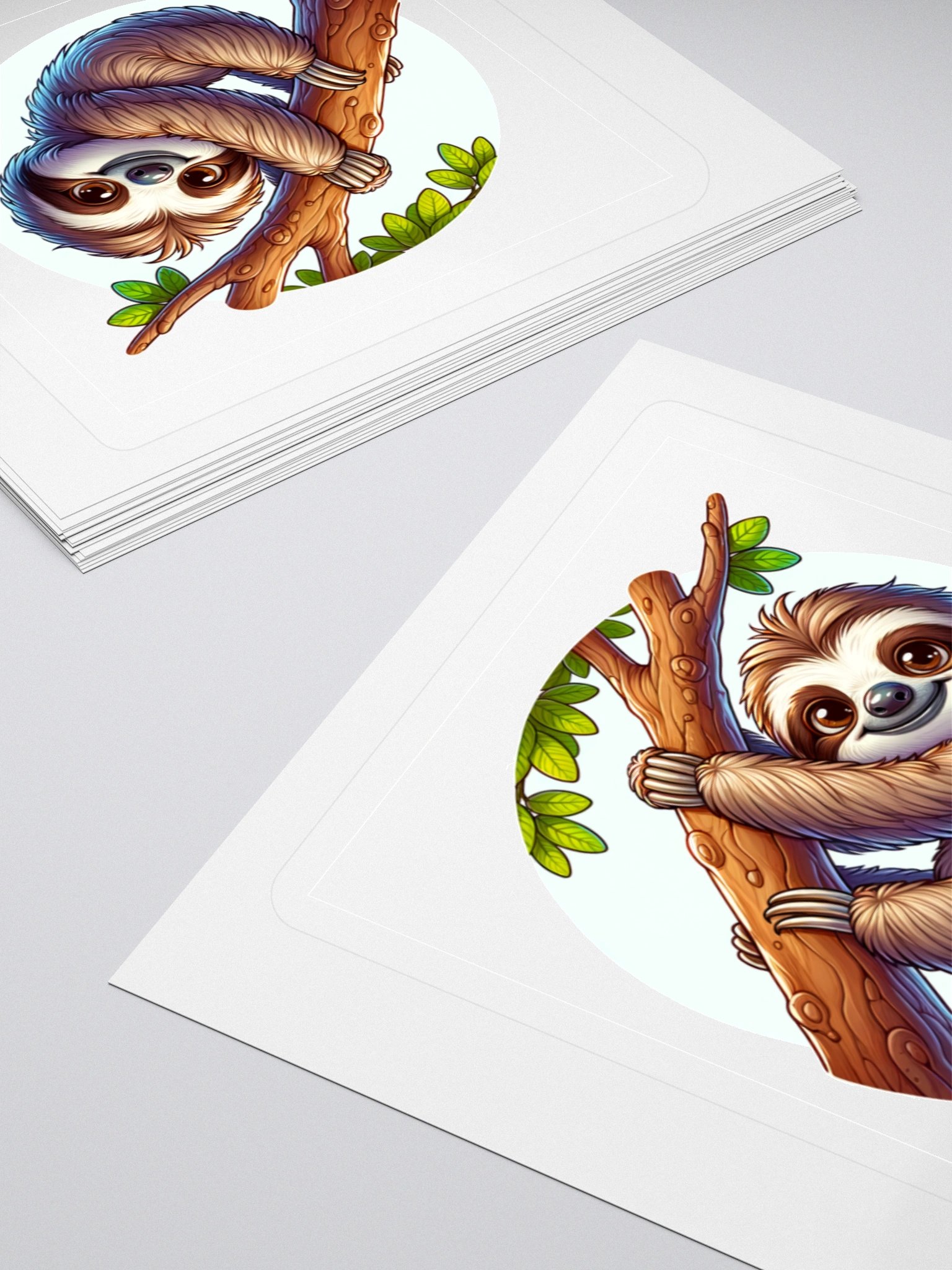 Smiling Sloth Kiss Cut Stickers product image (11)