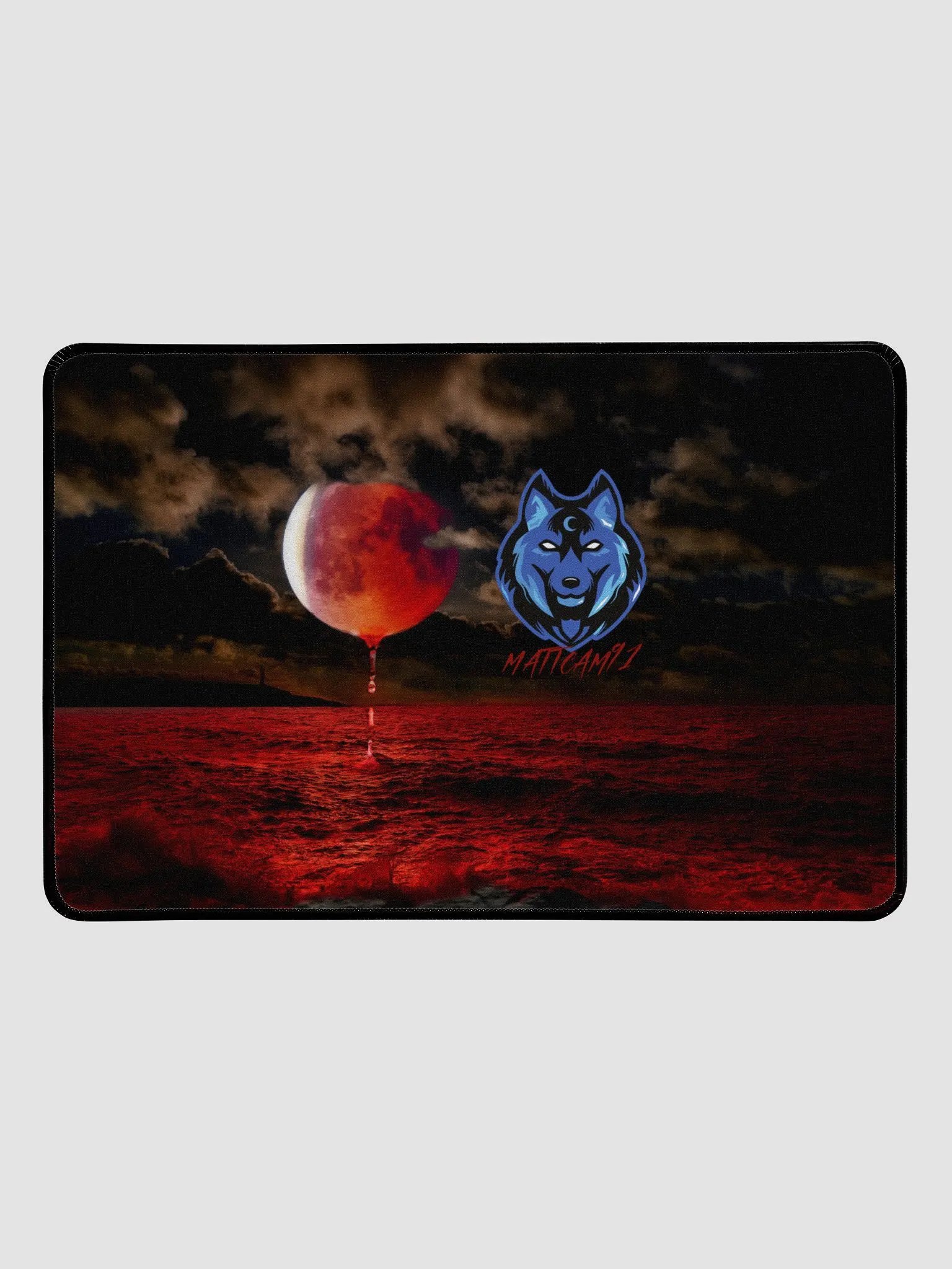 Blood Moon Wolf Desk Mat product image (1)