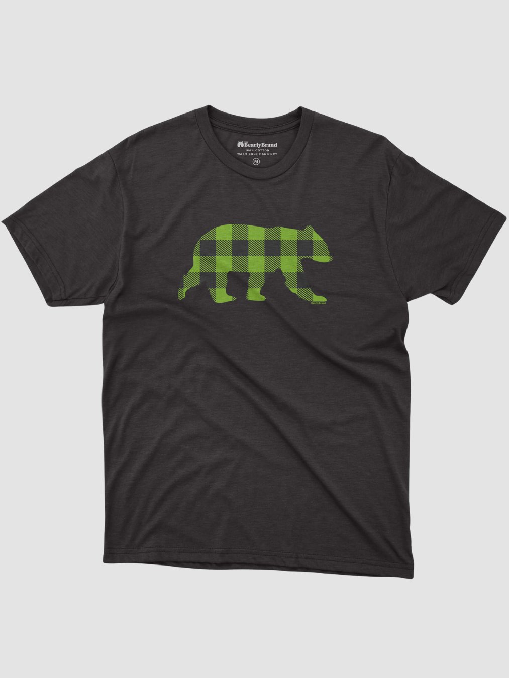 Green Buffalo Check Bear T-Shirt product image (1)