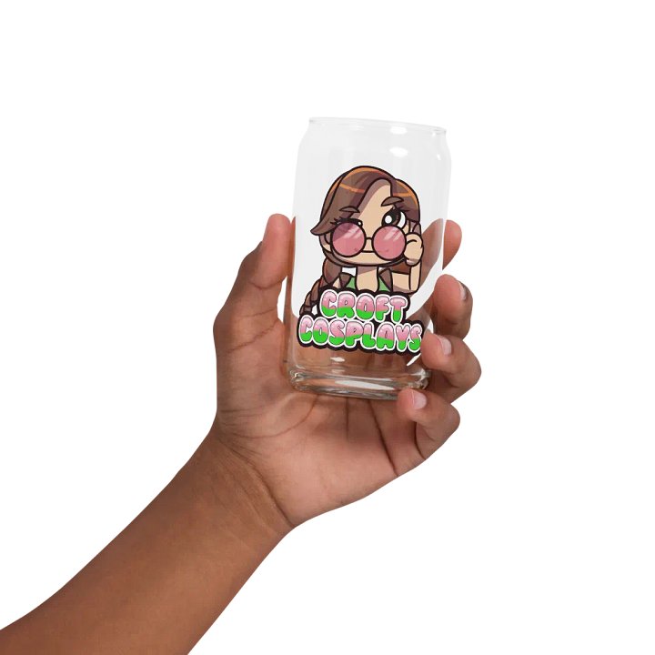 Can Shaped Glass w/ CroftCosplays logo product image (2)