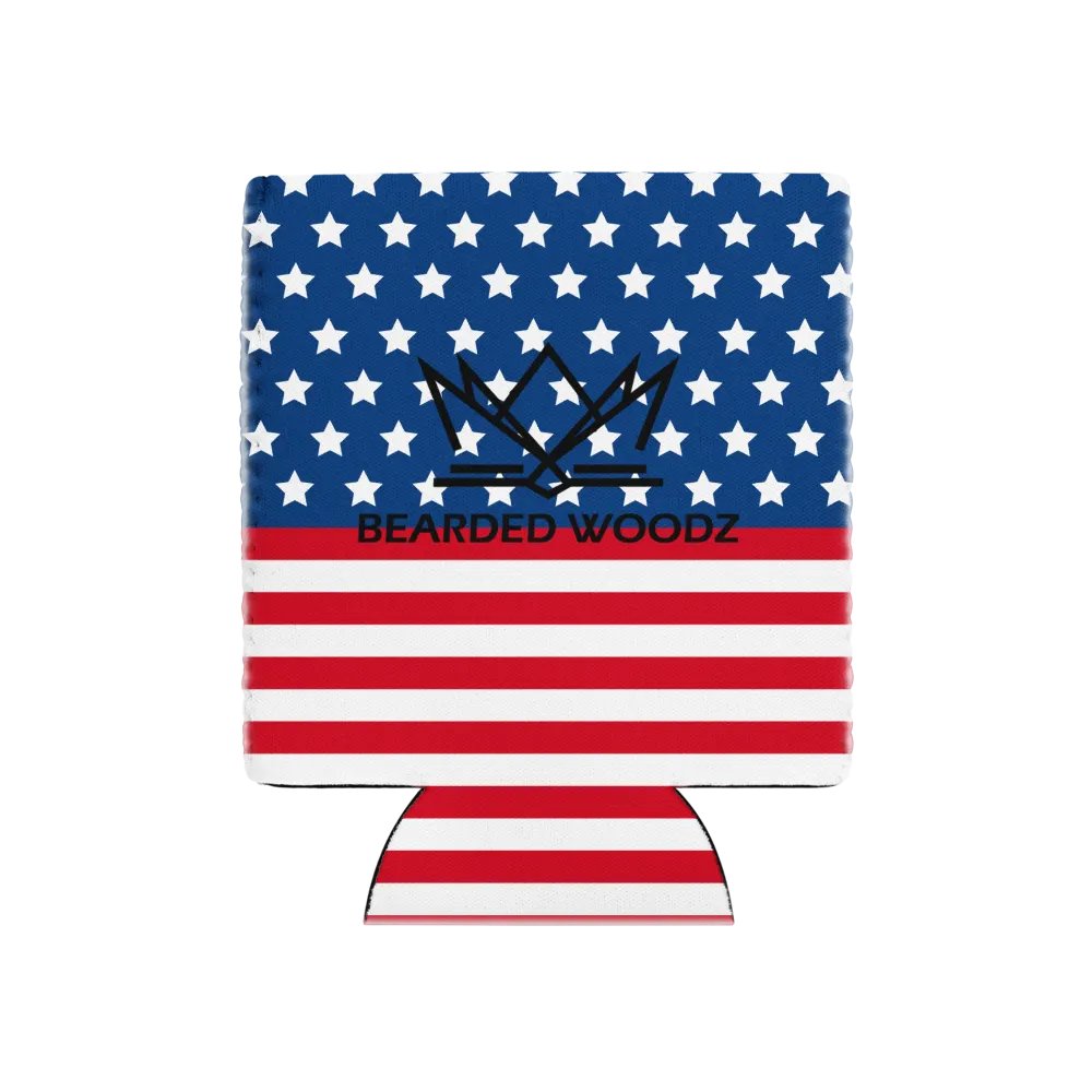Coozie Can Cooler (Design: Bearded Woodz) Custom America product image (1)