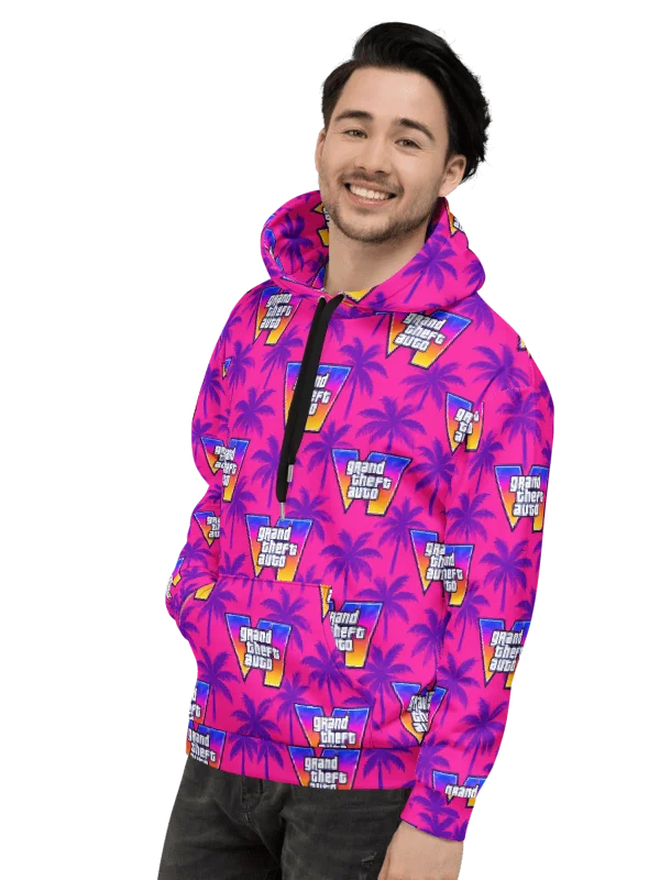 GTA VI Logo All-Over Print Hoodie - Fan Design product image (4)
