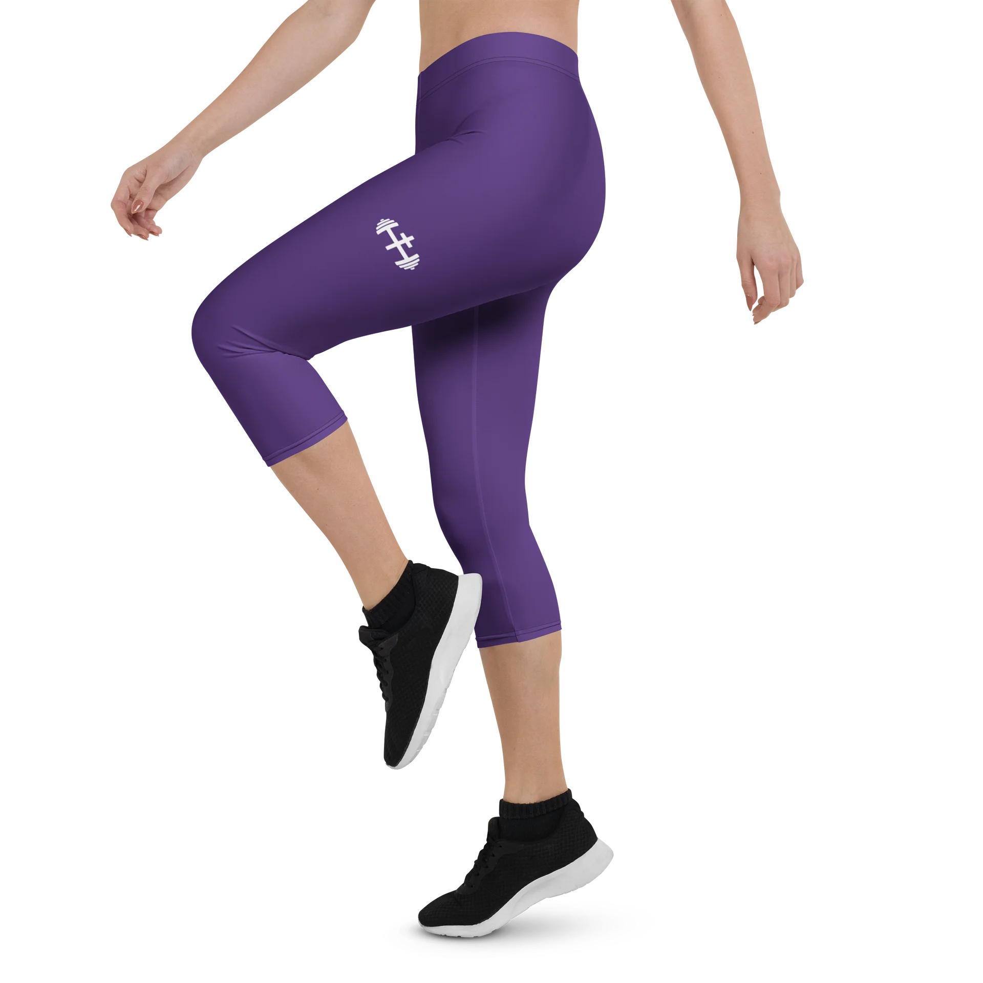 His House Womens Performance Crop Leggings - Purple product image (4)