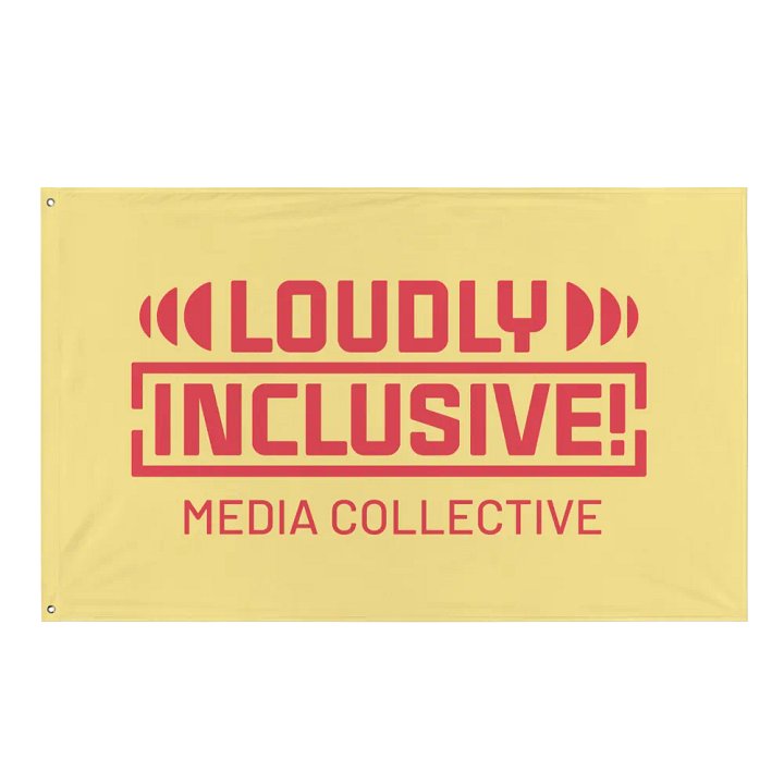 Yellow and Vibrant Pink Logo Flag product image (1)