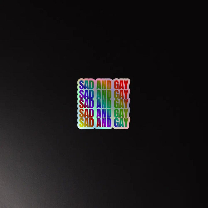 SAD AND GAY sticker product image (4)
