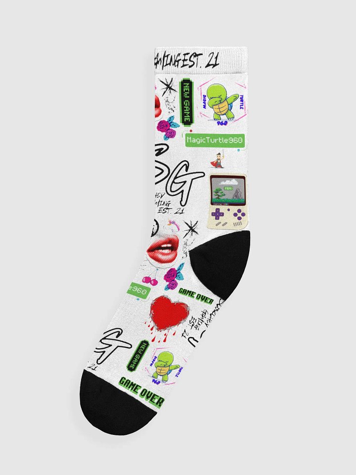 MAGICTURTLE960 SCORCHED GAMING SOCKS product image (1)