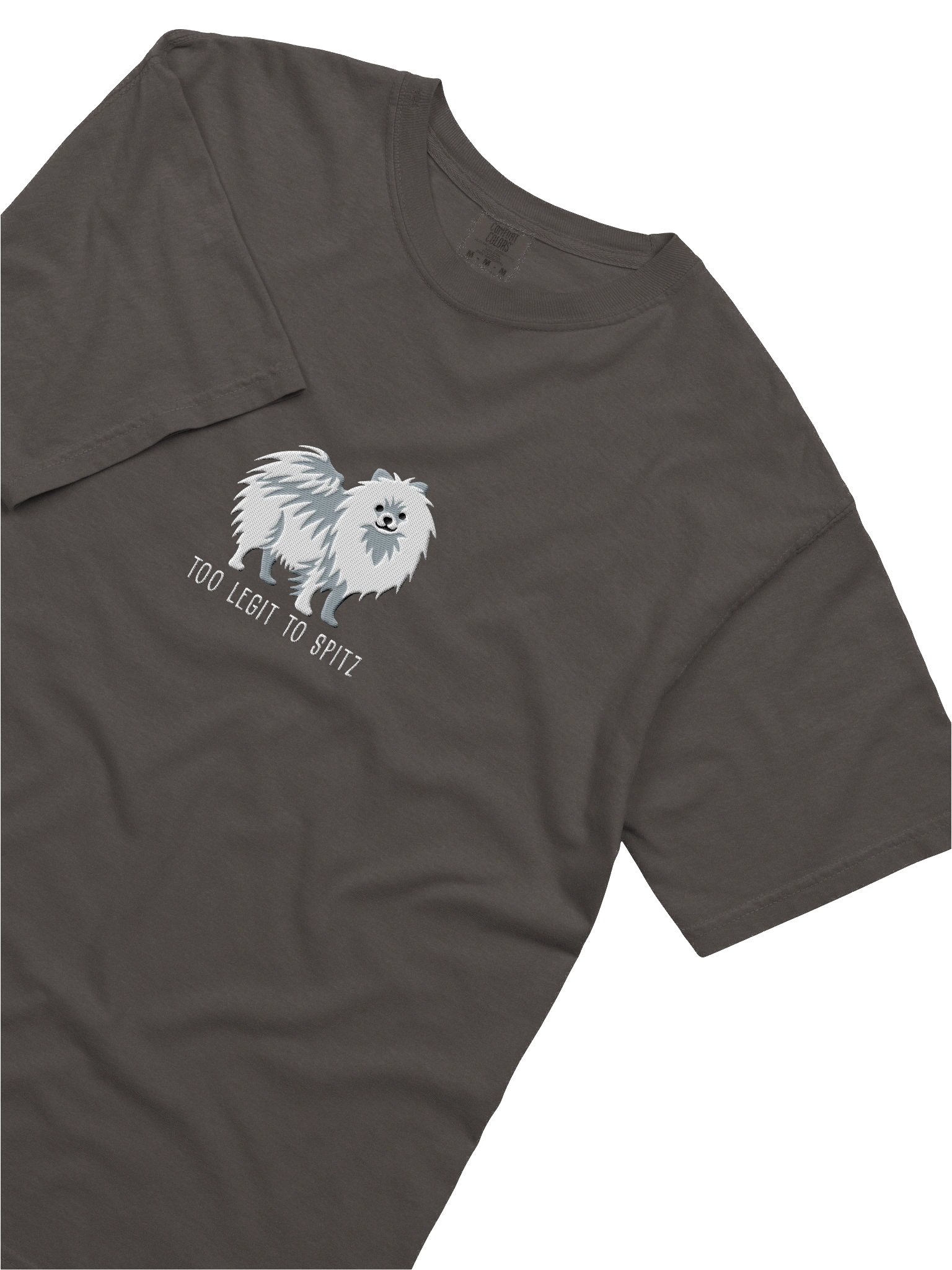 Too Legit to Spitz T-Shirt(Embroidered) of a Pomeranian(White) product image (8)