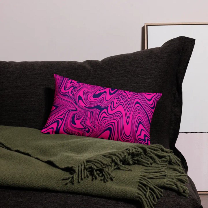 Premium Pillow Case - Abstract Magenta Pink Swirls product image (2)