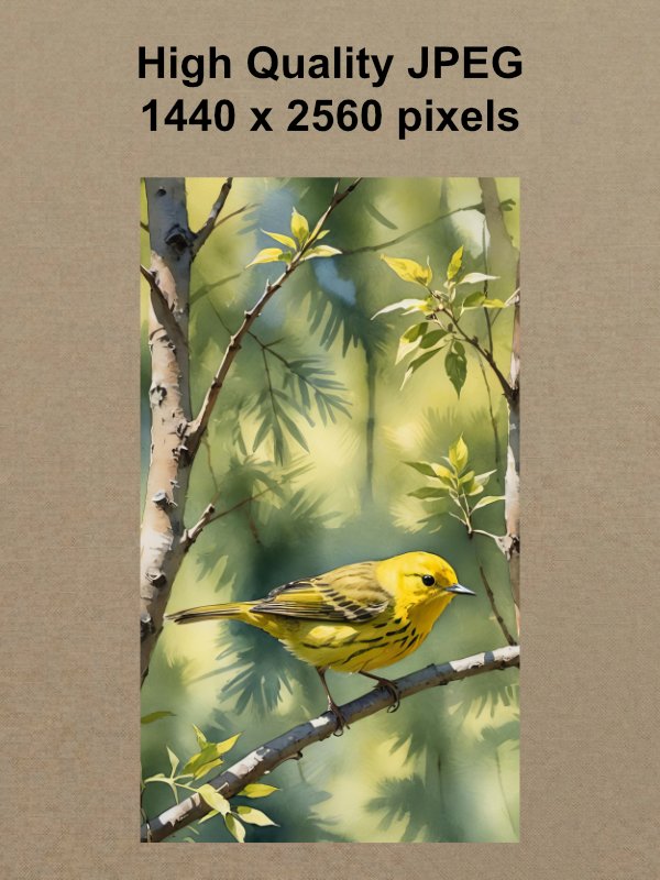 Yellow Warbler Phone Wallpaper product image (2)