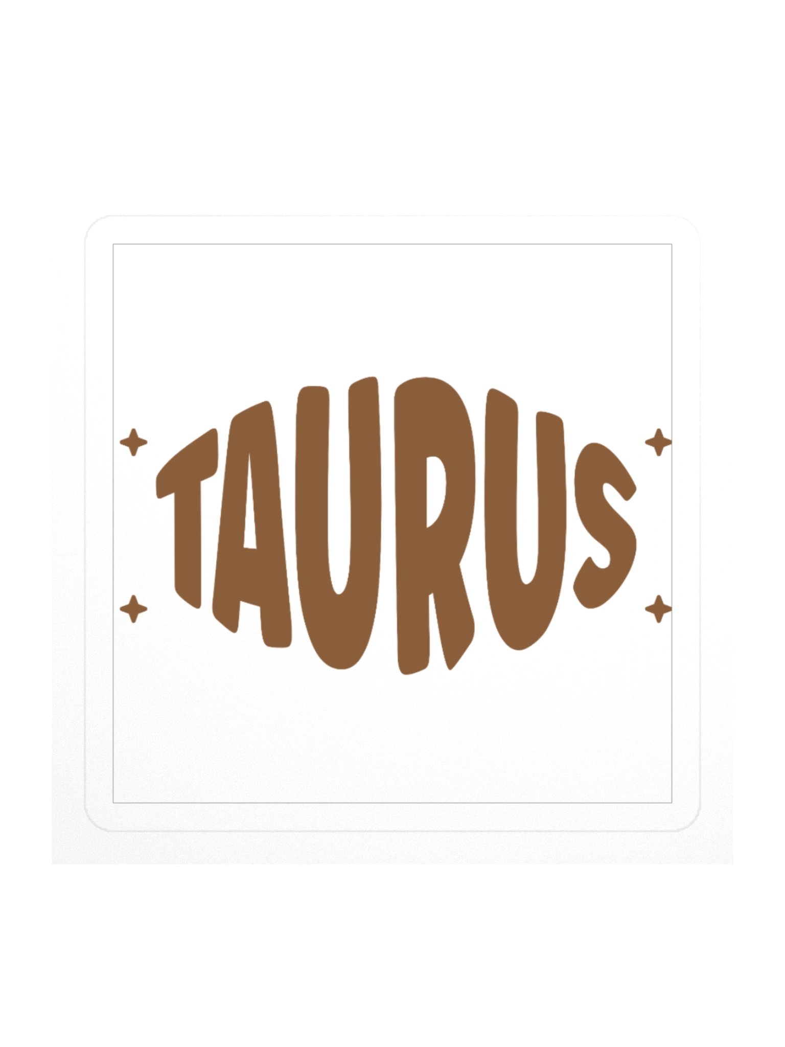 Taurus Zodiac Sticker — Bold Wordmark Design product image (1)