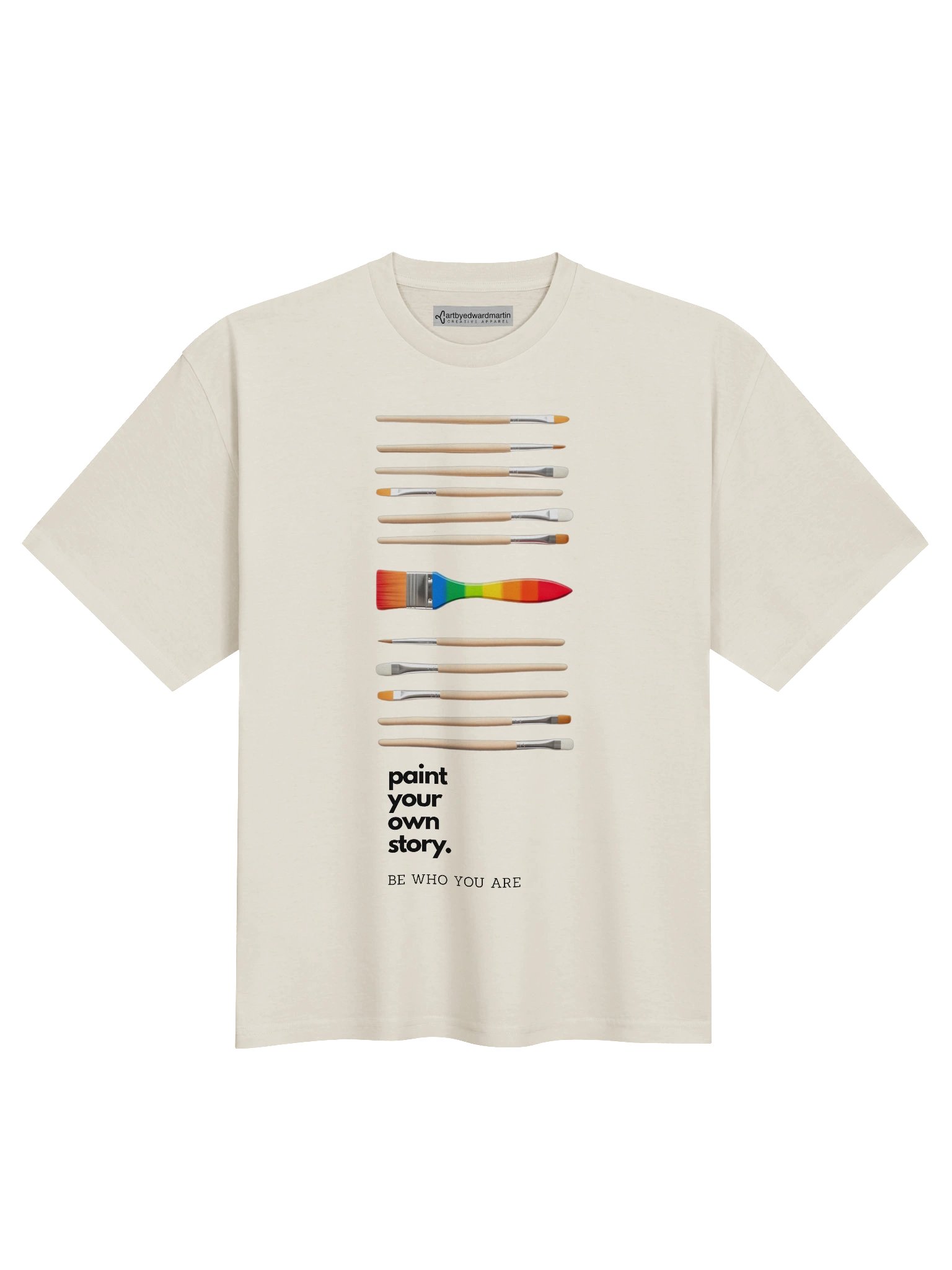 Rainbow Brushstroke Oversized Tee product image (2)