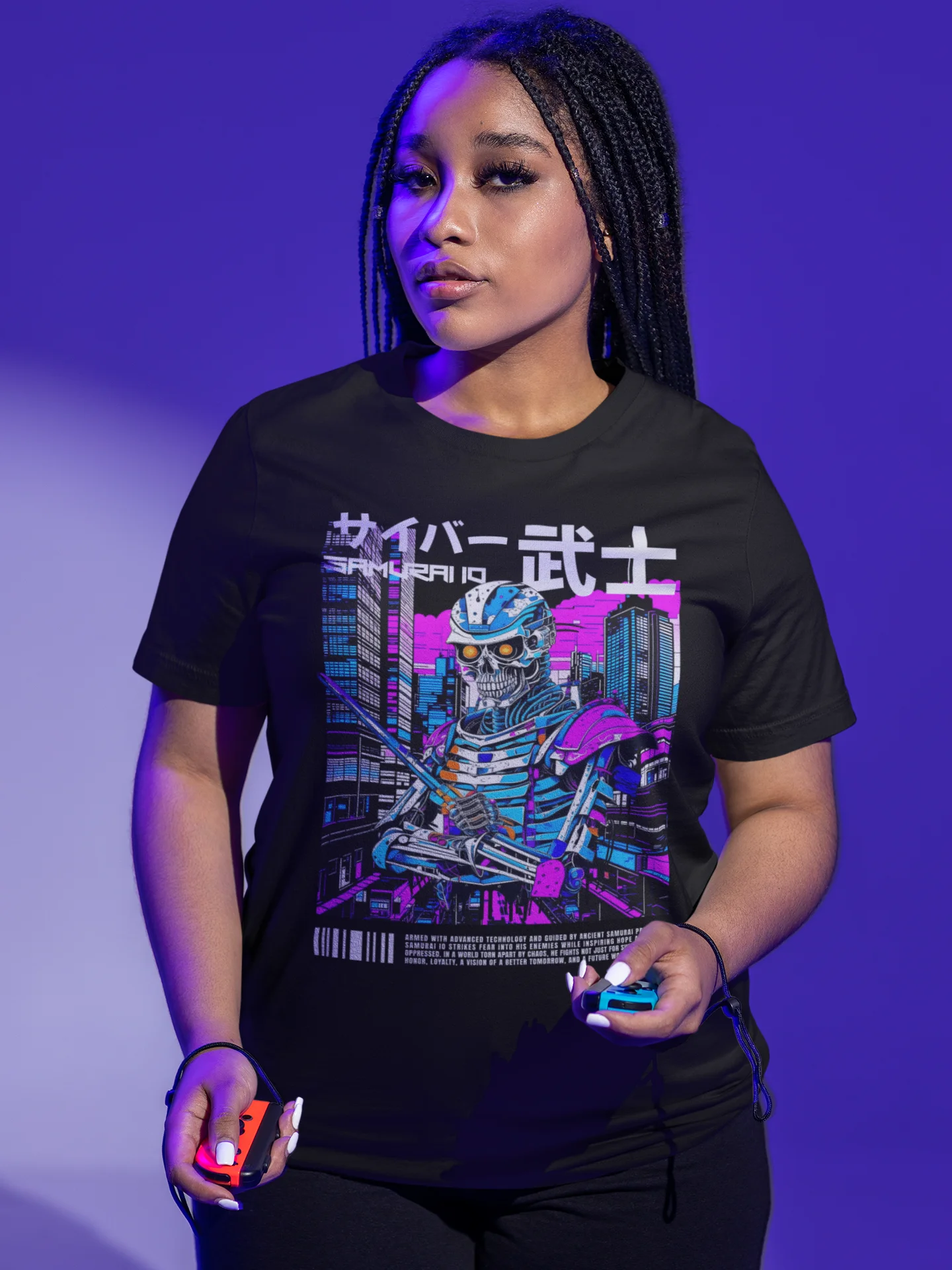 Kyron: Cyber Samurai Warrior T-Shirt product image (2)