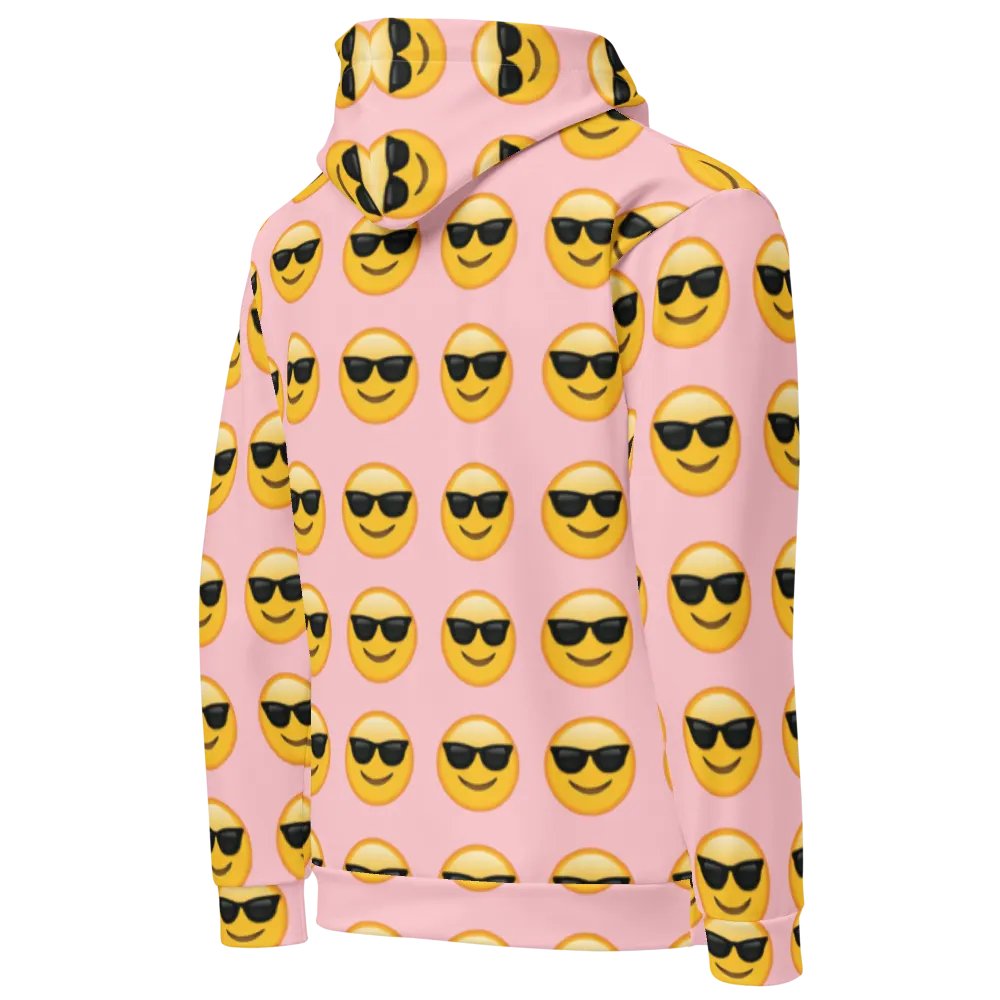 Cool Emoji - Pink - All-Over Print Recycled Unisex Hoodie product image (4)