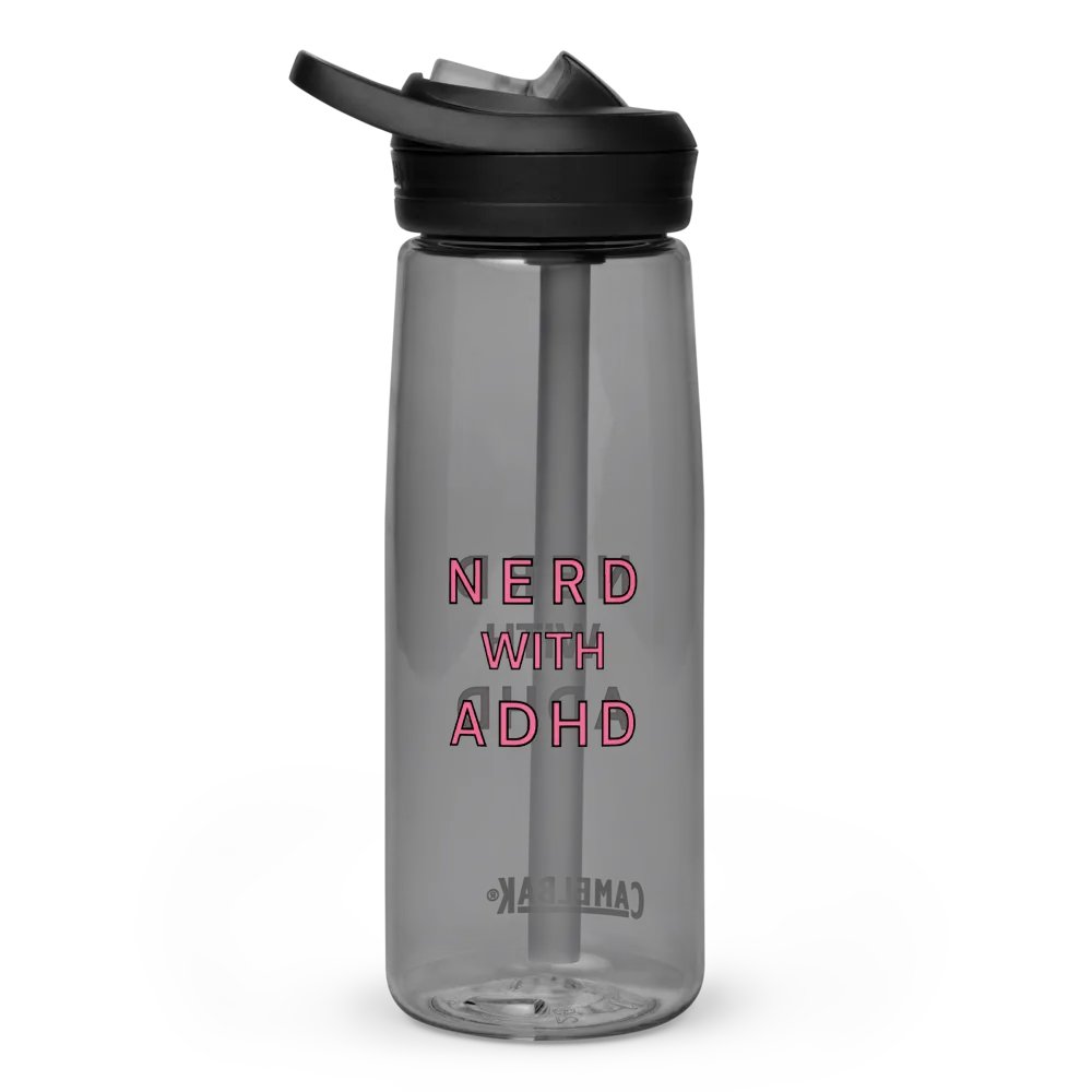 Nerd With ADHD Stylized Water Bottle product image (4)