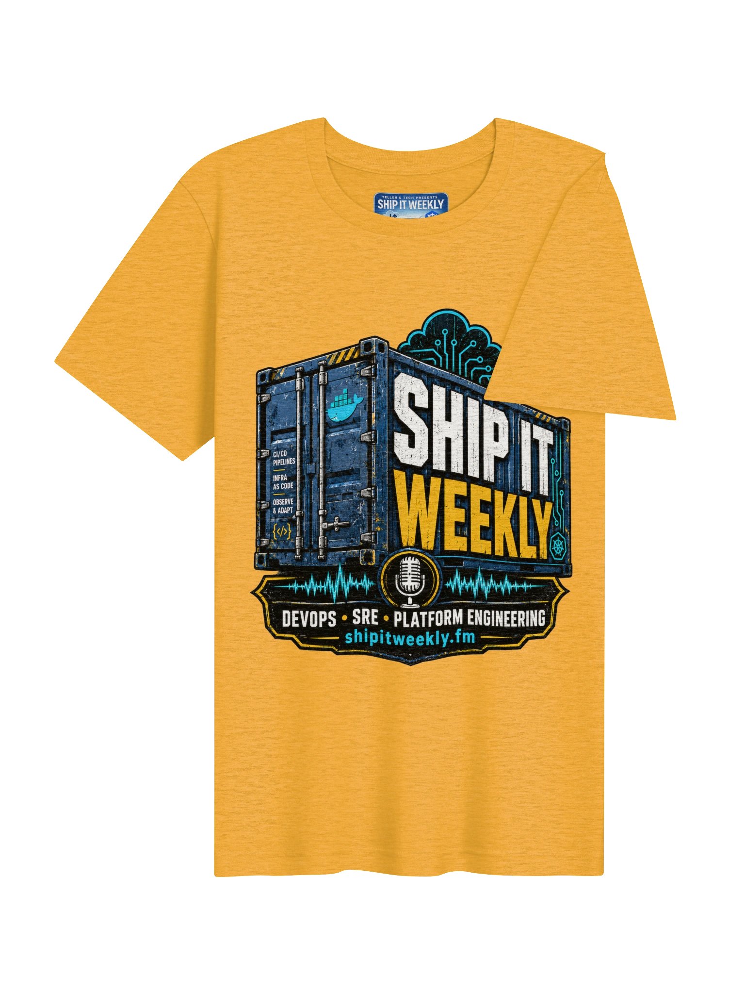Containerized Chaos | Ship It Weekly DevOps Tee product image (4)