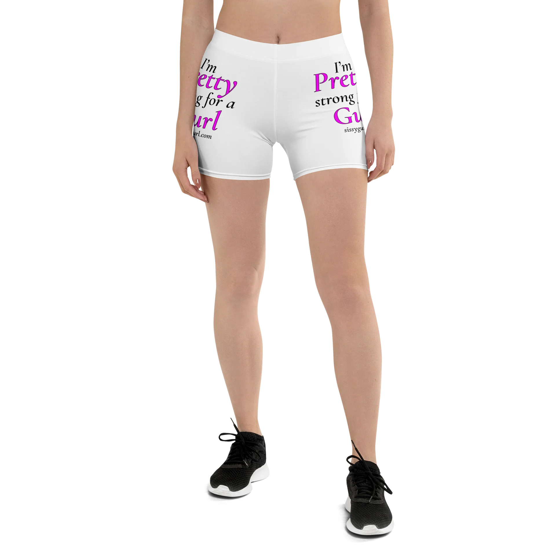 SissyGurl Bike Shorts White