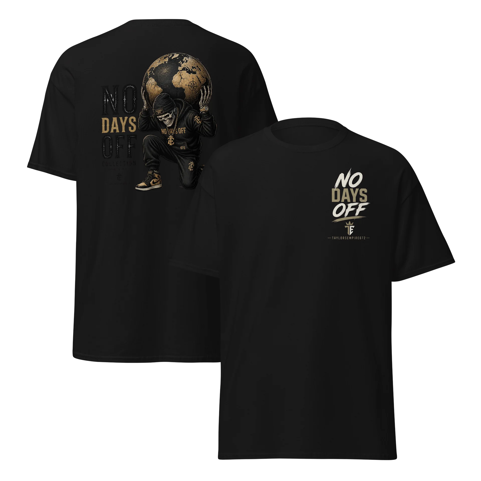 No Days Off Skeleton Globe Tee product image (5)