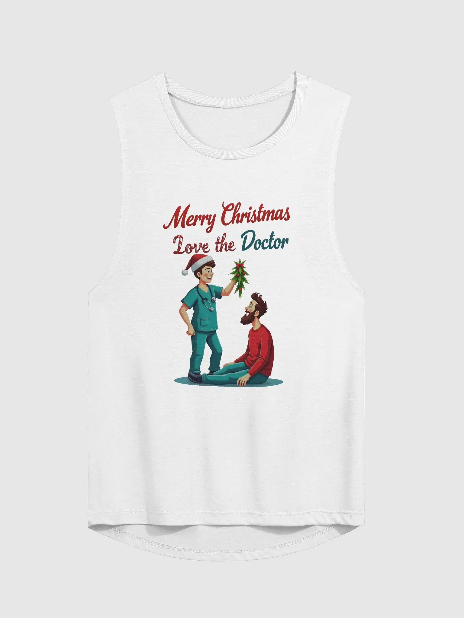 Santa Scrubs Christmas Muscle Tank product image (1)