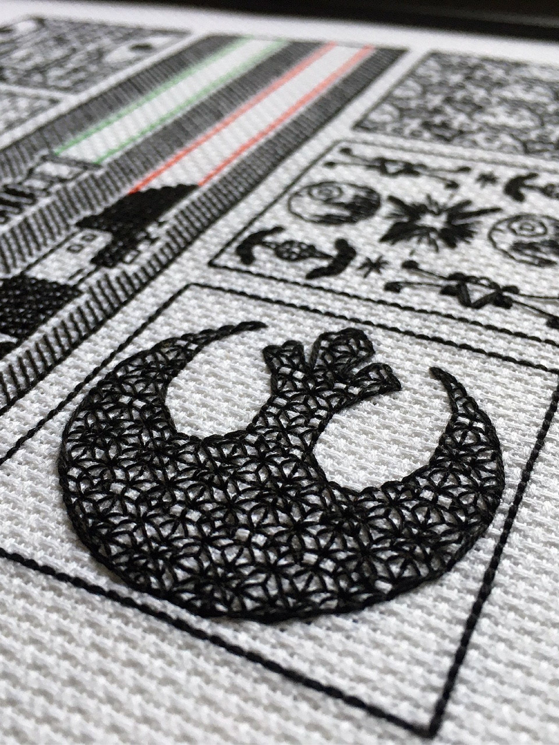 Stellar Altercations • Blackwork Cross Stitch Pattern • PDF Digital Download product image (5)