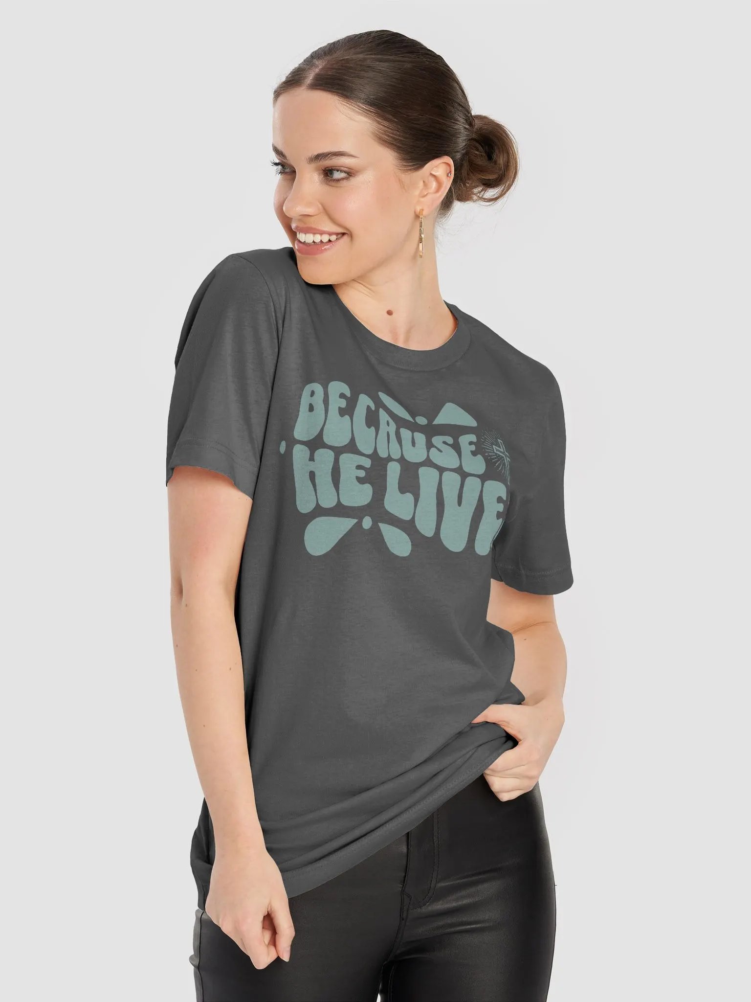 Because He Lives T-Shirt product image (29)