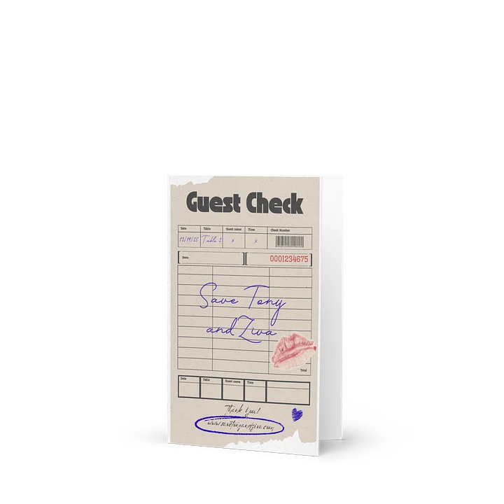 Guest Check Post Card product image (1)