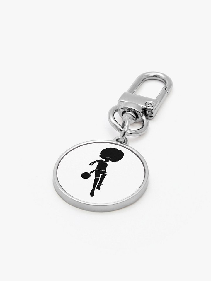Mo_WithTheFro Metal Key chain, Black logo product image (1)