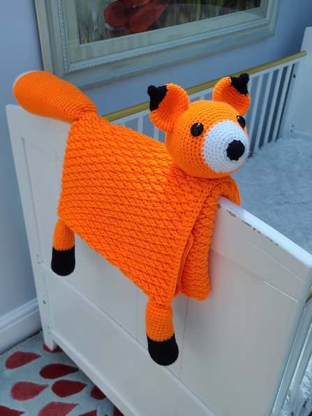 Woodland Fox Baby Blanket Crochet Pattern 3-in-1 Toy Lovey PDF Pattern - Crafting Happiness product image (6)