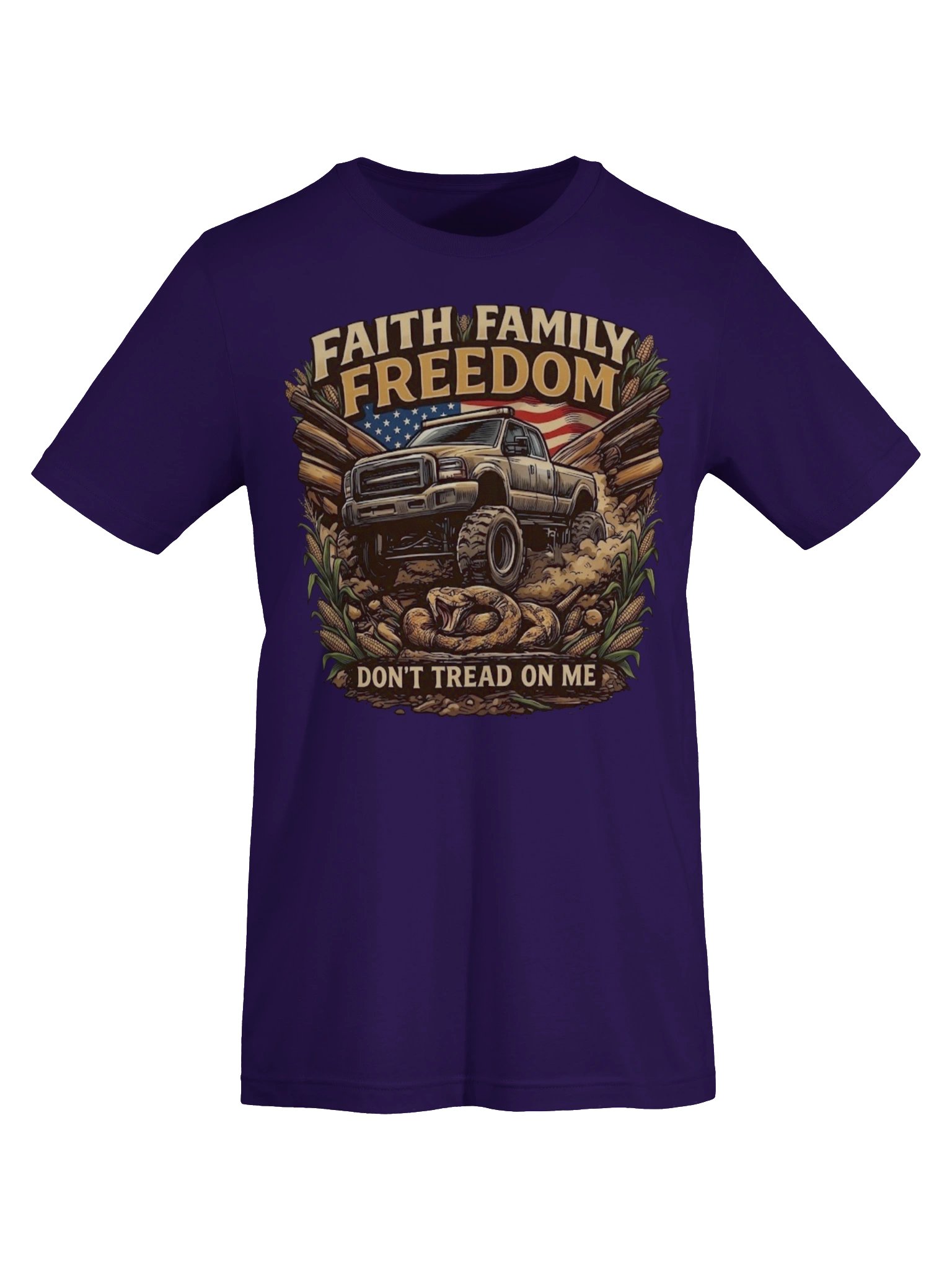 Faith Family Freedom — 4x4 Patriotic Truck Tee product image (55)