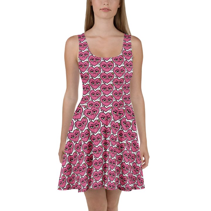 Mischievous Hearts All-Over Print Skater Dress product image (2)