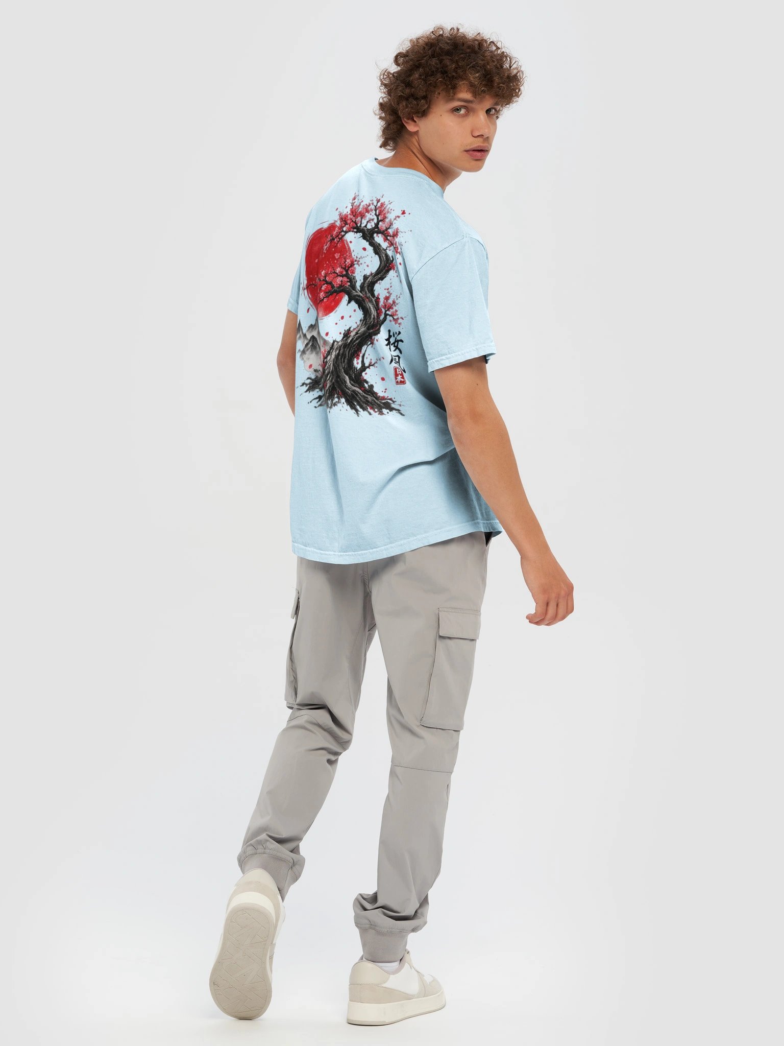 Japanese Crane & Cherry Blossom T-Shirt | Aesthetic Tee product image (2)