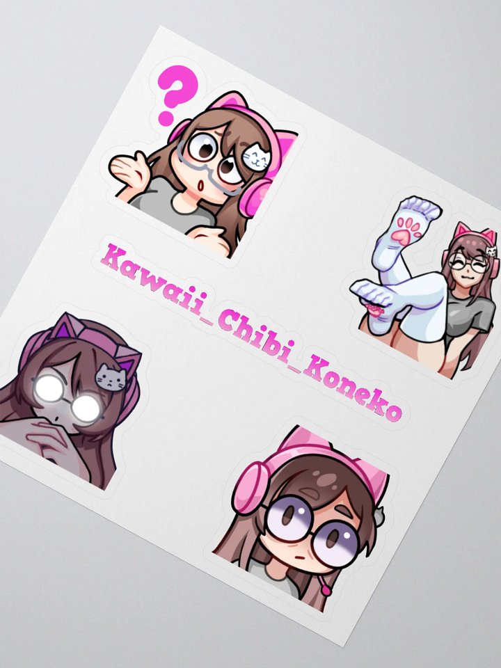 Koneko Kiss cut sticker sheet Whimzee art sheet 2 product image (4)
