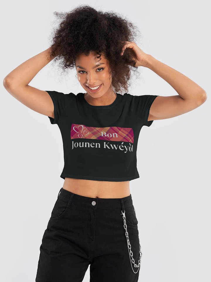 Bon Jounen Kwéyòl Women's Crop Tee product image (2)