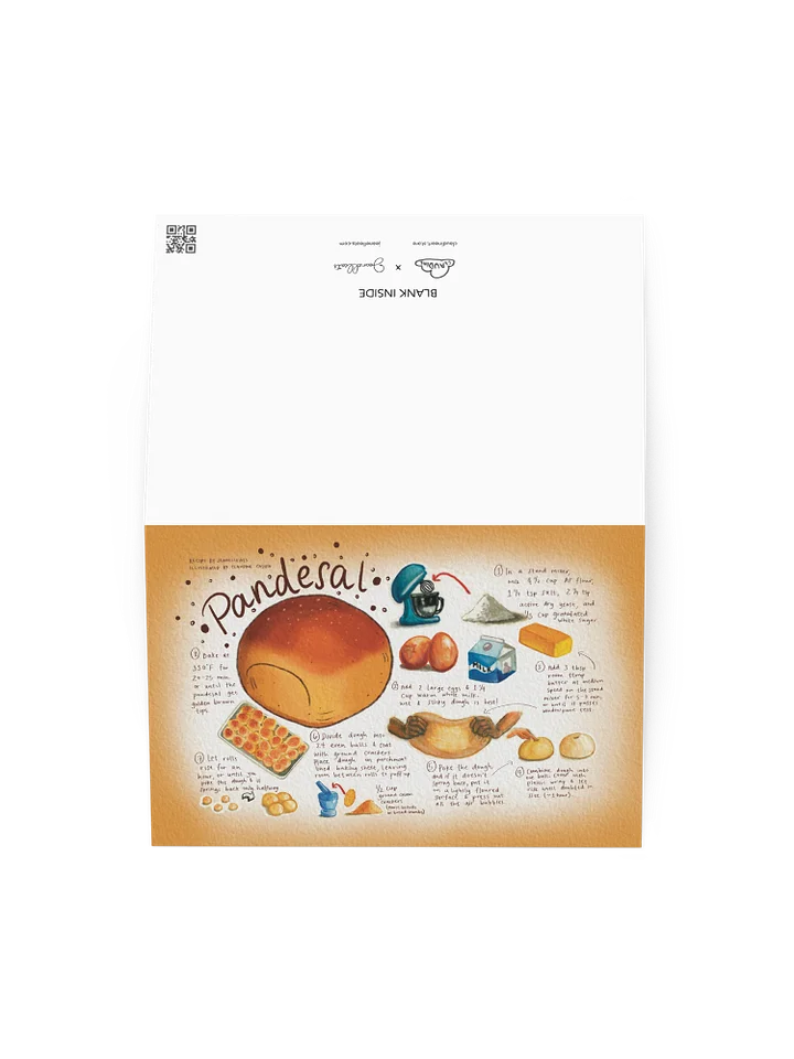 Pandesal Recipe Art Print Greeting Card product image (2)